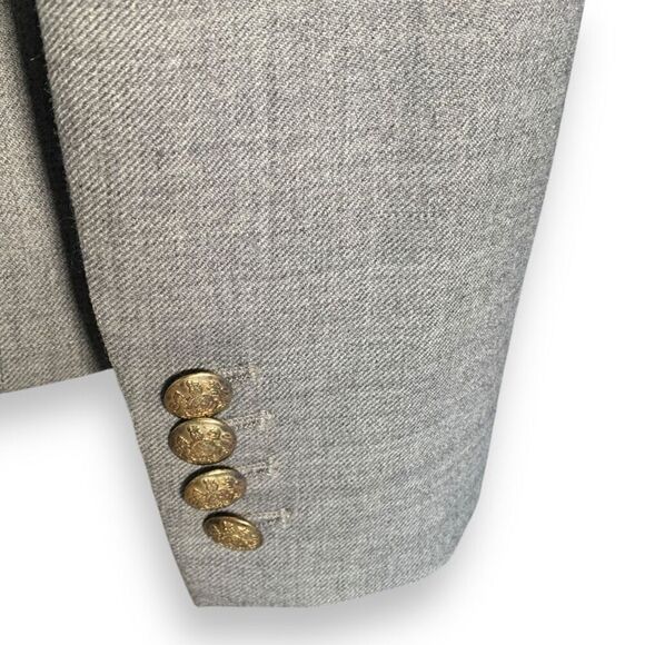 J.Crew Schoolboy Heather Gray Wool Blend Tailored Blazer Jacket 2 Petite - Picture 6 of 12